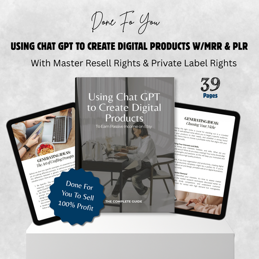 Using ChatGPT to Create Digital Products