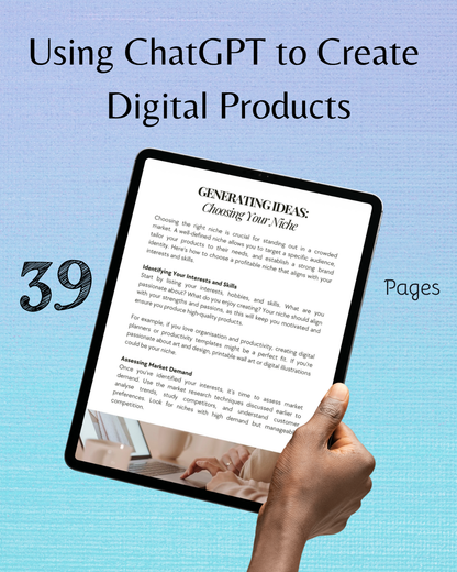 Using ChatGPT to Create Digital Products